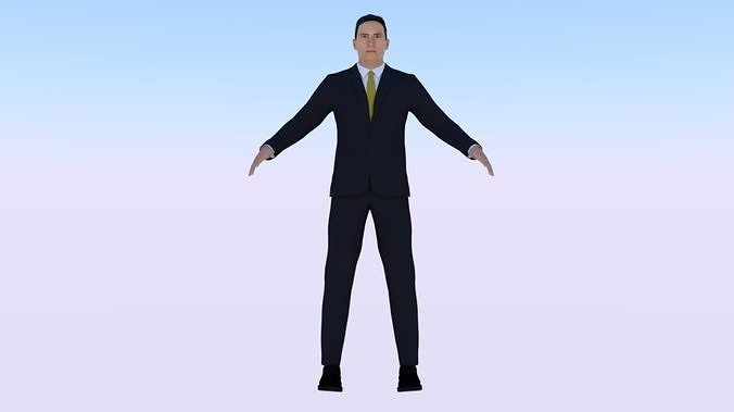 Businessman 03 Low-poly 3D model