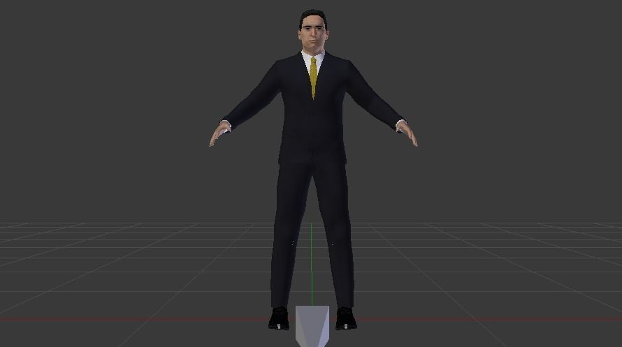 Businessman 03 Low-poly 3D model_8