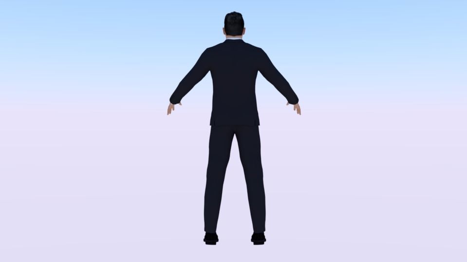 Businessman 03 Low-poly 3D model_2