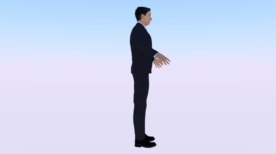 Businessman 03 Low-poly 3D model_1