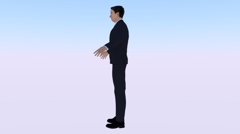 Businessman 03 Low-poly 3D model_3