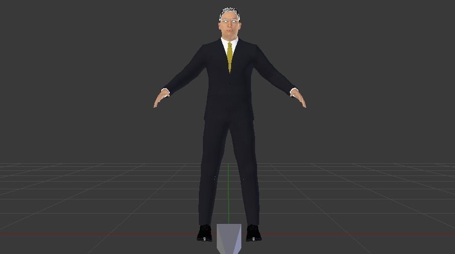 Businessman 03 Low-poly 3D model_4