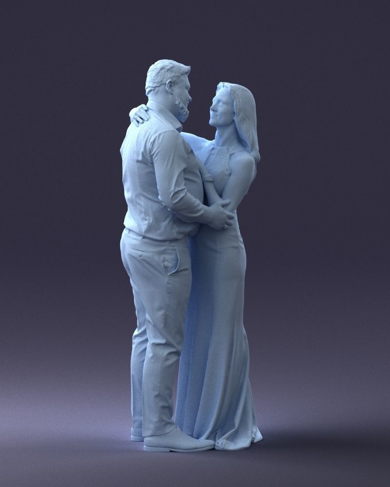 000100 Wedding Couple 0105 3D model_7