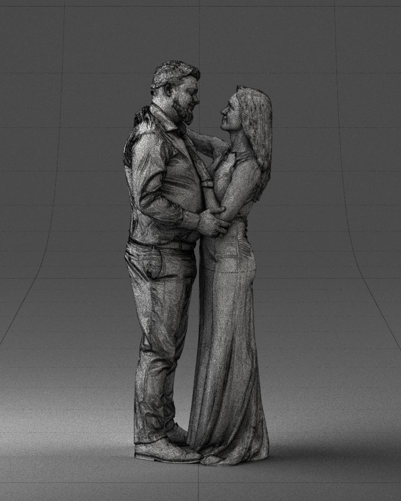 000100 Wedding Couple 0105 3D model_2