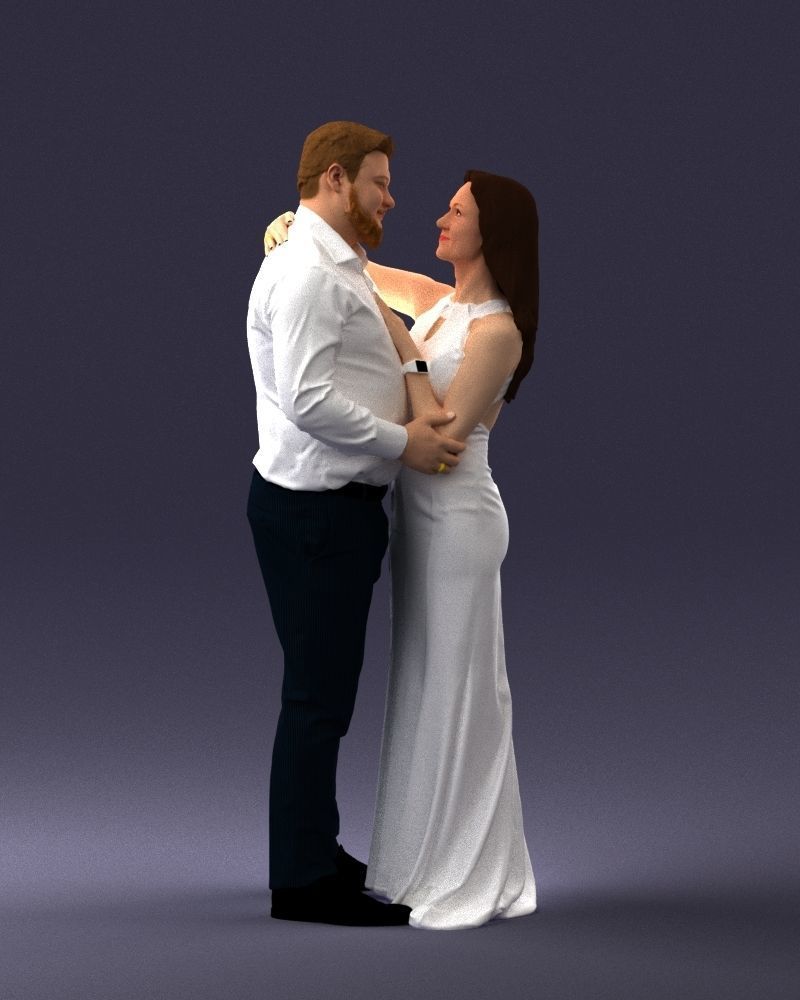 000100 Wedding Couple 0105 3D model_3