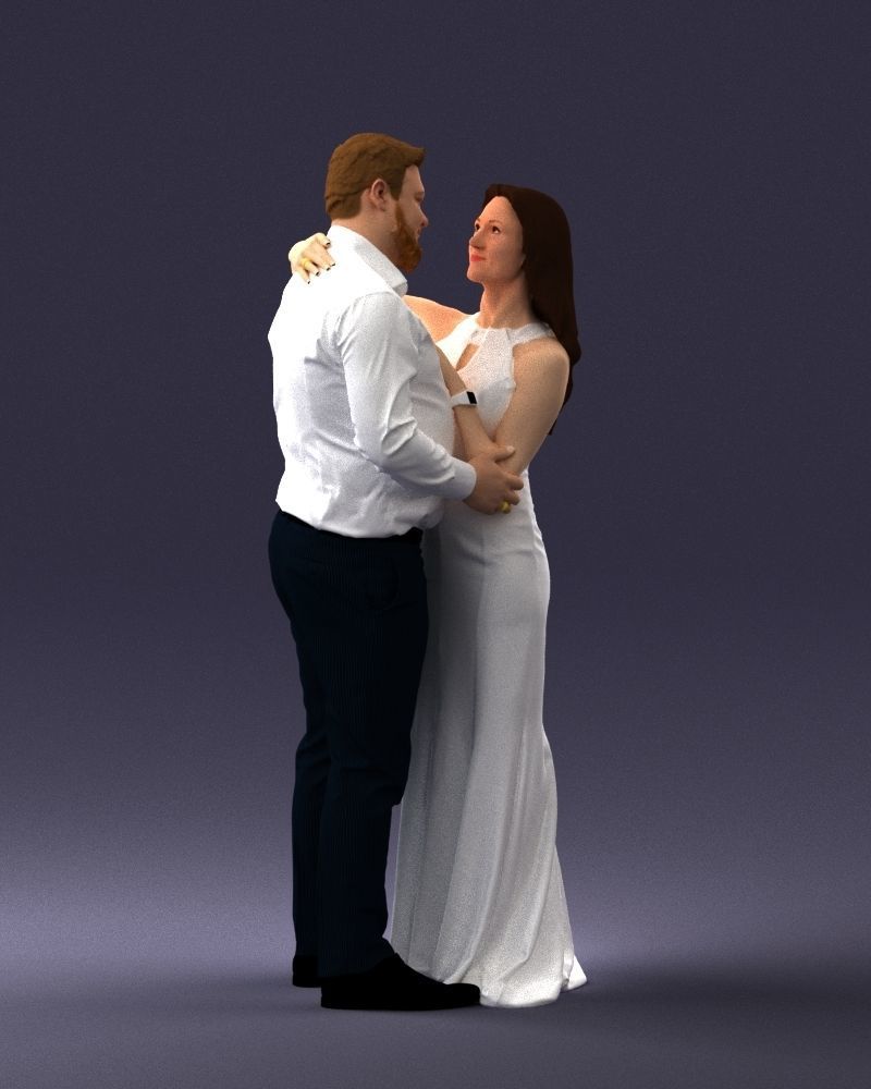 000100 Wedding Couple 0105 3D model_6