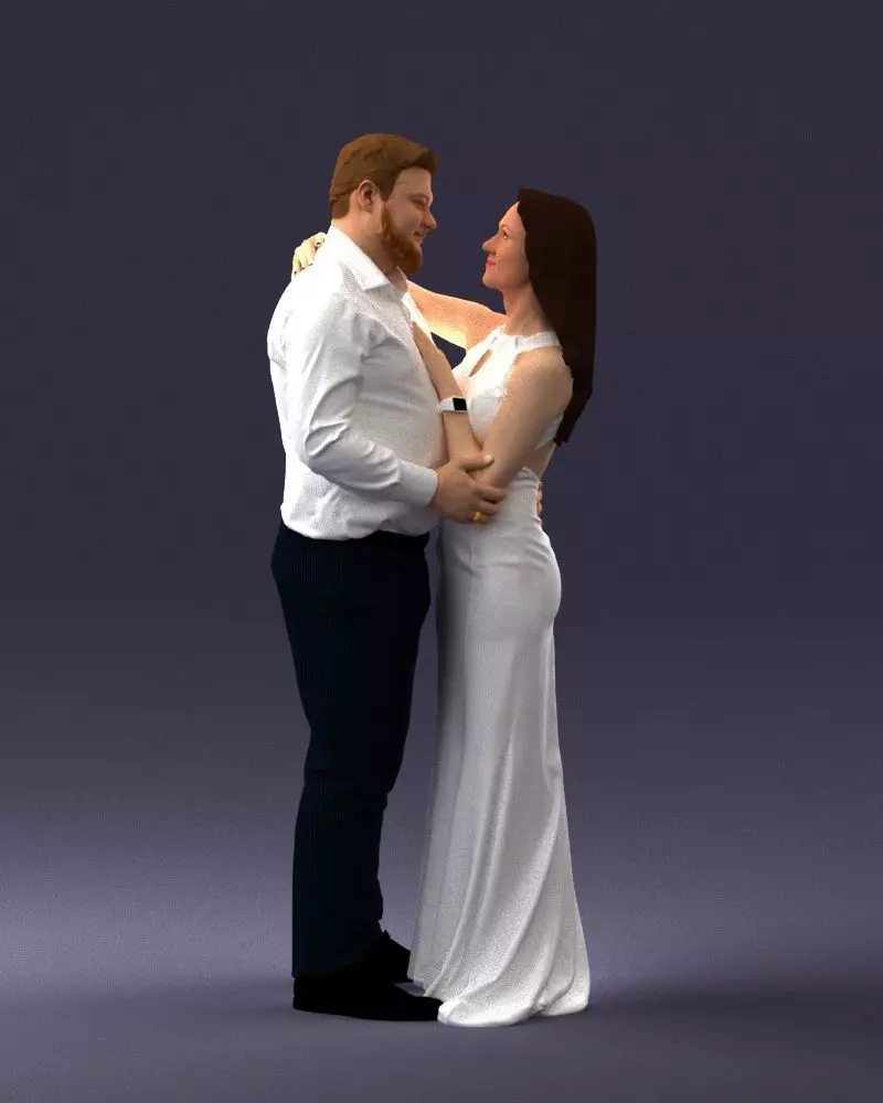 000100 Wedding Couple 0105 3D model_0