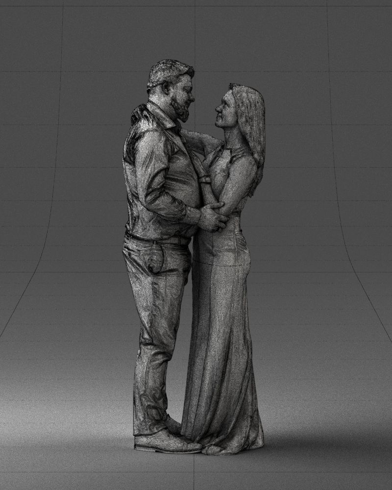 000100 Wedding Couple 0105 3D model_5