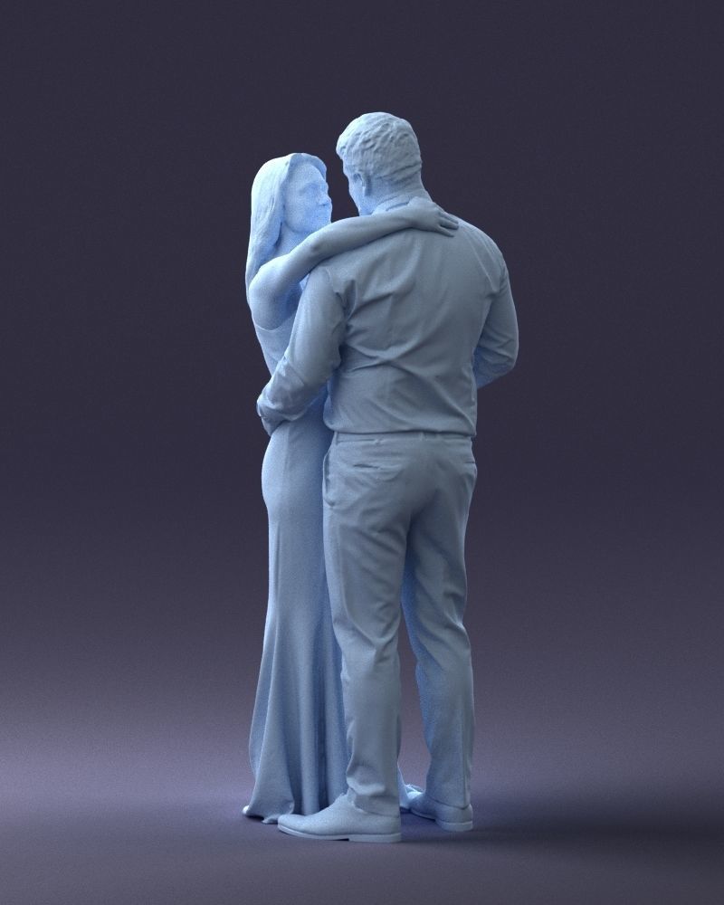 000100 Wedding Couple 0105 3D model_16