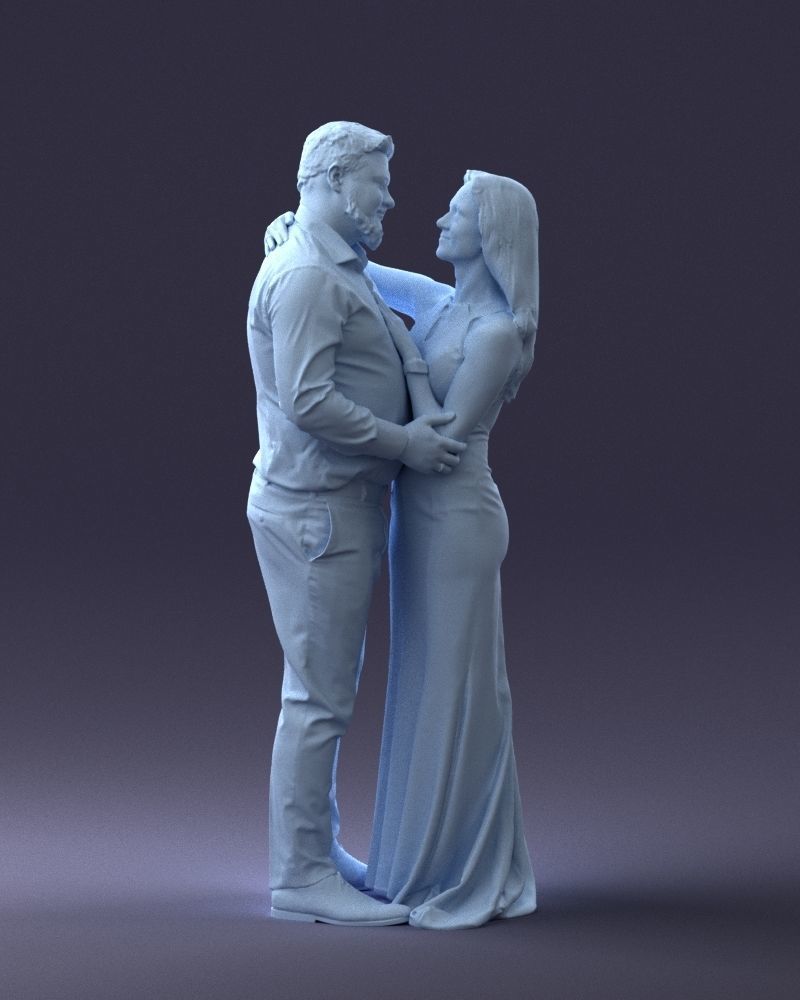 000100 Wedding Couple 0105 3D model_4