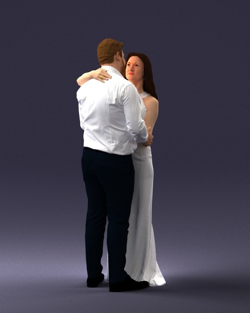 000100 Wedding Couple 0105 3D model_9