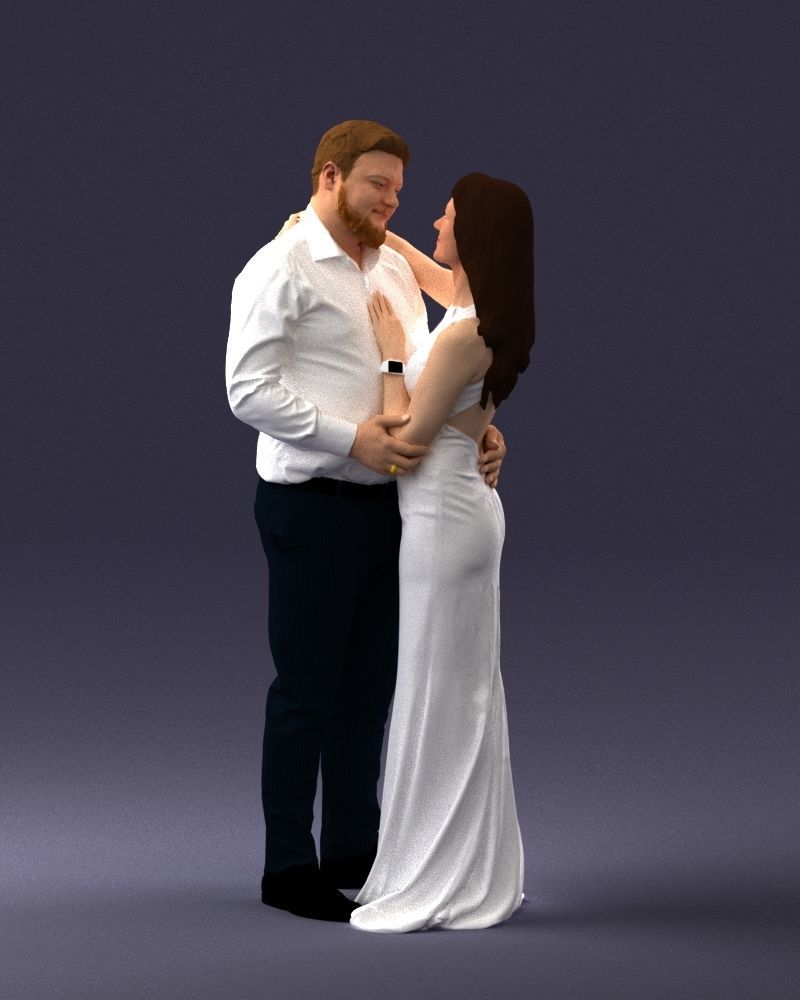 000100 Wedding Couple 0105 3D model_30
