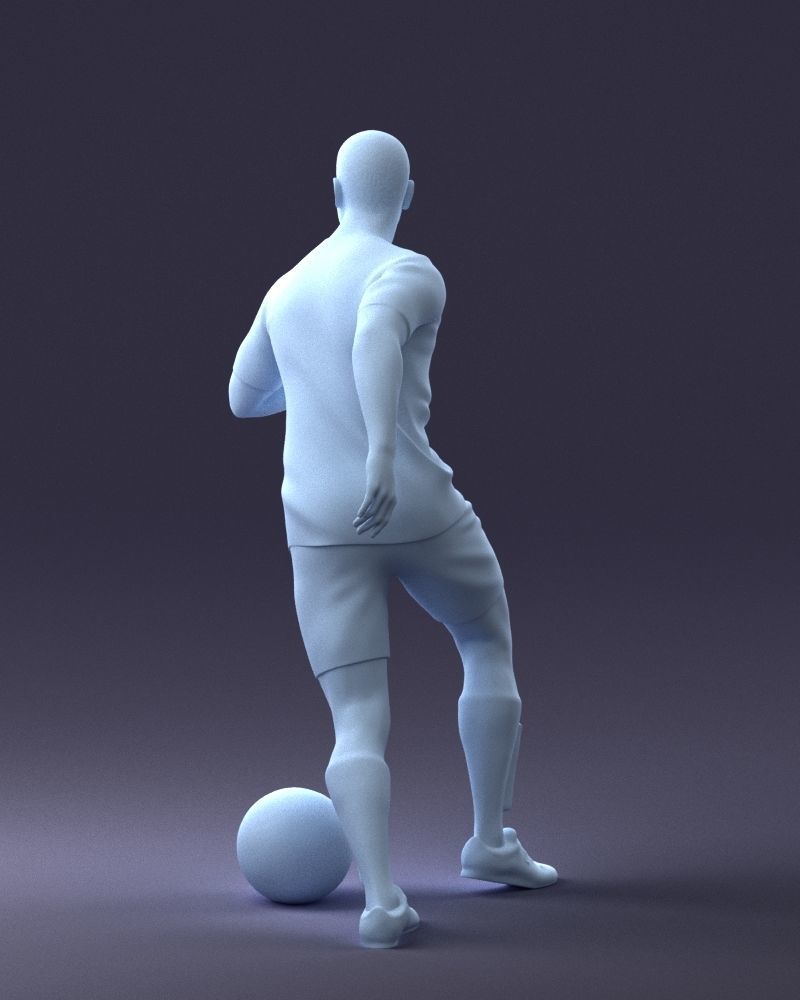 000184 Soccer Player with Ball 0912 3dp 3D print model_19