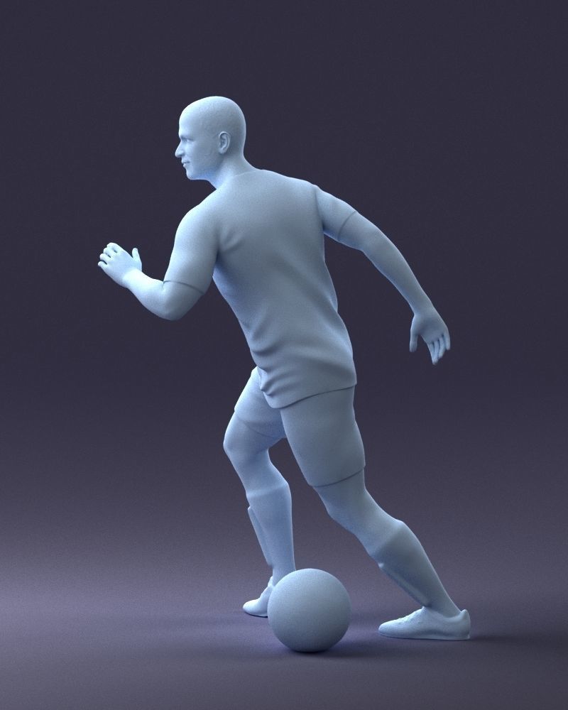000184 Soccer Player with Ball 0912 3dp 3D print model_25