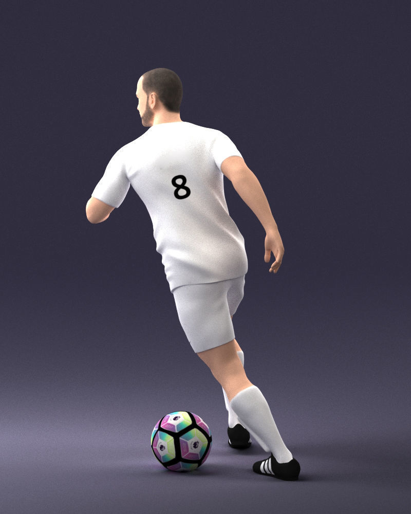 000184 Soccer Player with Ball 0912 3dp 3D print model_21