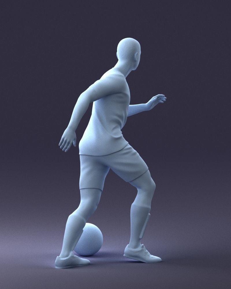 000184 Soccer Player with Ball 0912 3dp 3D print model_16