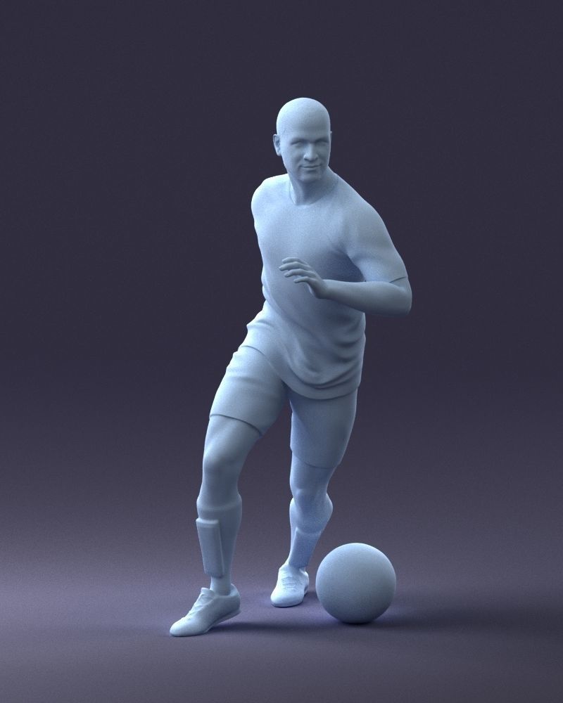 000184 Soccer Player with Ball 0912 3dp 3D print model_1