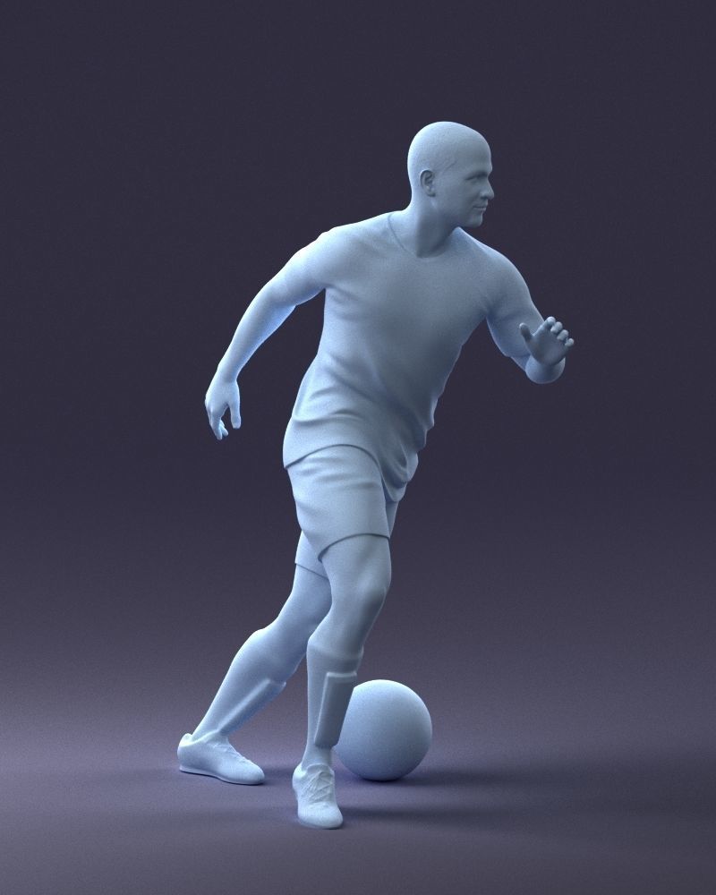 000184 Soccer Player with Ball 0912 3dp 3D print model_10