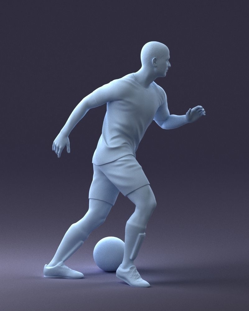 000184 Soccer Player with Ball 0912 3dp 3D print model_13