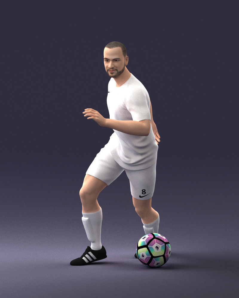 000184 Soccer Player with Ball 0912 3dp 3D print model_30