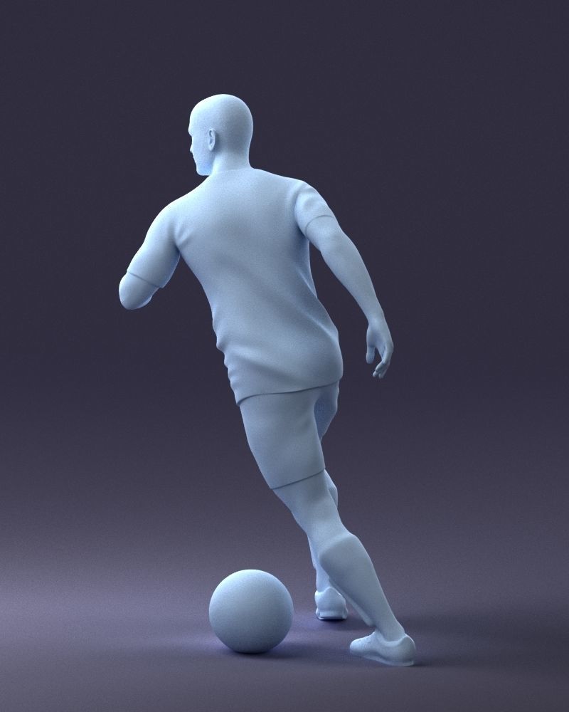 000184 Soccer Player with Ball 0912 3dp 3D print model_22