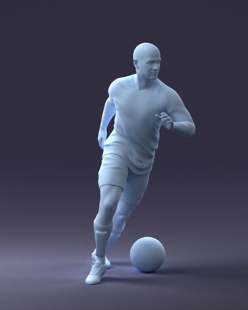 000184 Soccer Player with Ball 0912 3dp 3D print model_7