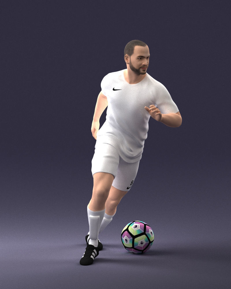 000184 Soccer Player with Ball 0912 3dp 3D print model_6