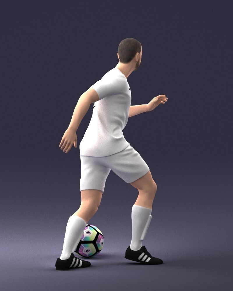 000184 Soccer Player with Ball 0912 3dp 3D print model_15