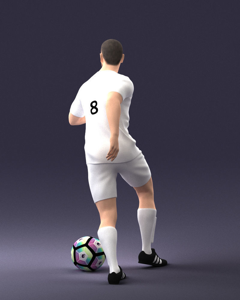 000184 Soccer Player with Ball 0912 3dp 3D print model_18