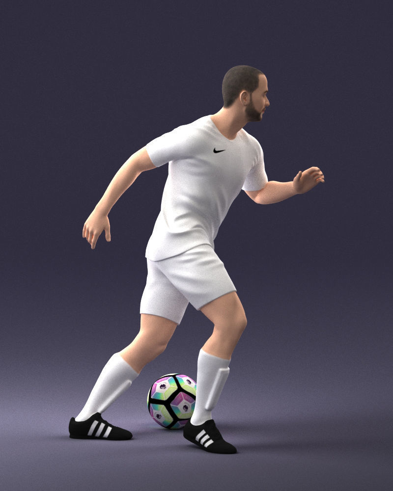 000184 Soccer Player with Ball 0912 3dp 3D print model_12