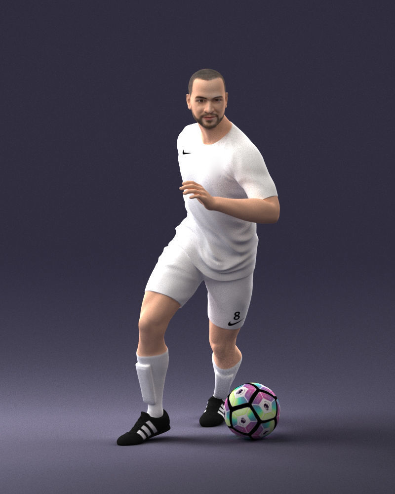 000184 Soccer Player with Ball 0912 3dp 3D print model_33