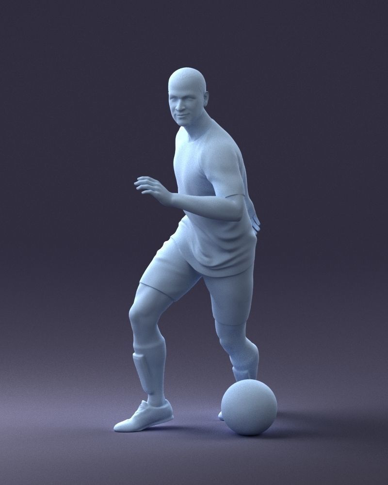 000184 Soccer Player with Ball 0912 3dp 3D print model_31