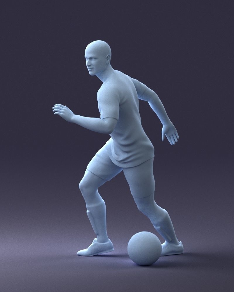 000184 Soccer Player with Ball 0912 3dp 3D print model_28