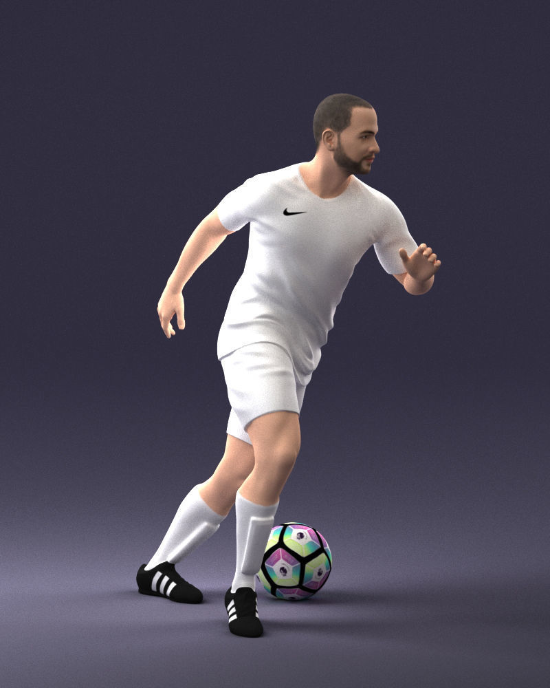 000184 Soccer Player with Ball 0912 3dp 3D print model_9