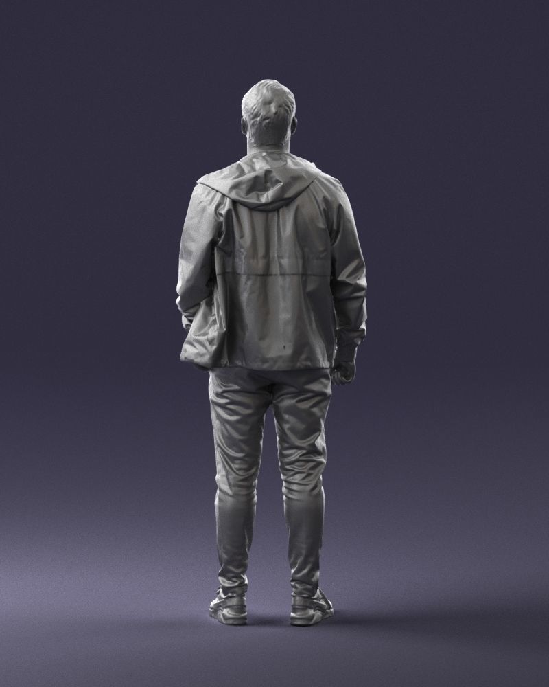 Man in a black tracksuit 0274 3D model_19
