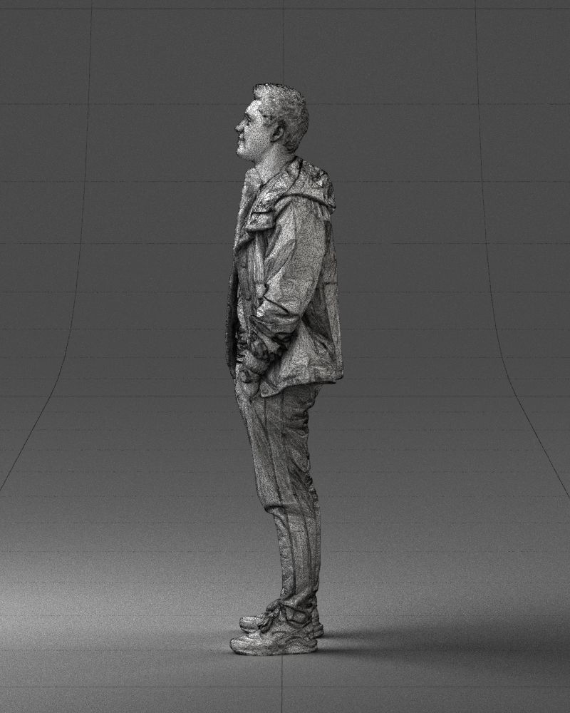 Man in a black tracksuit 0274 3D model_26