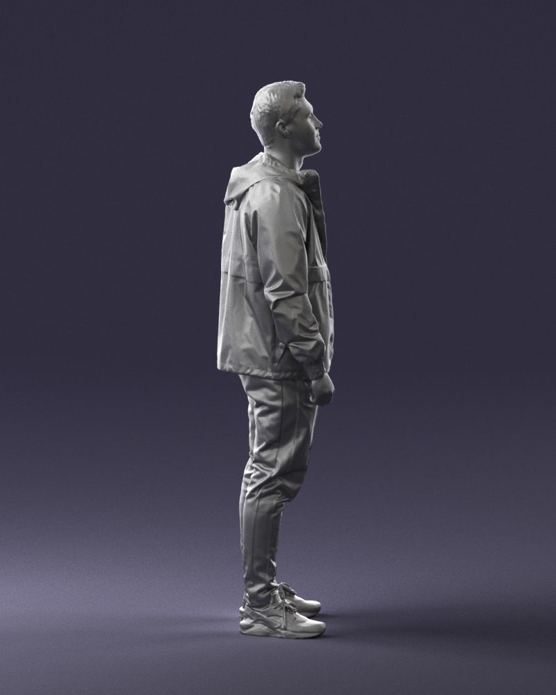 Man in a black tracksuit 0274 3D model_13
