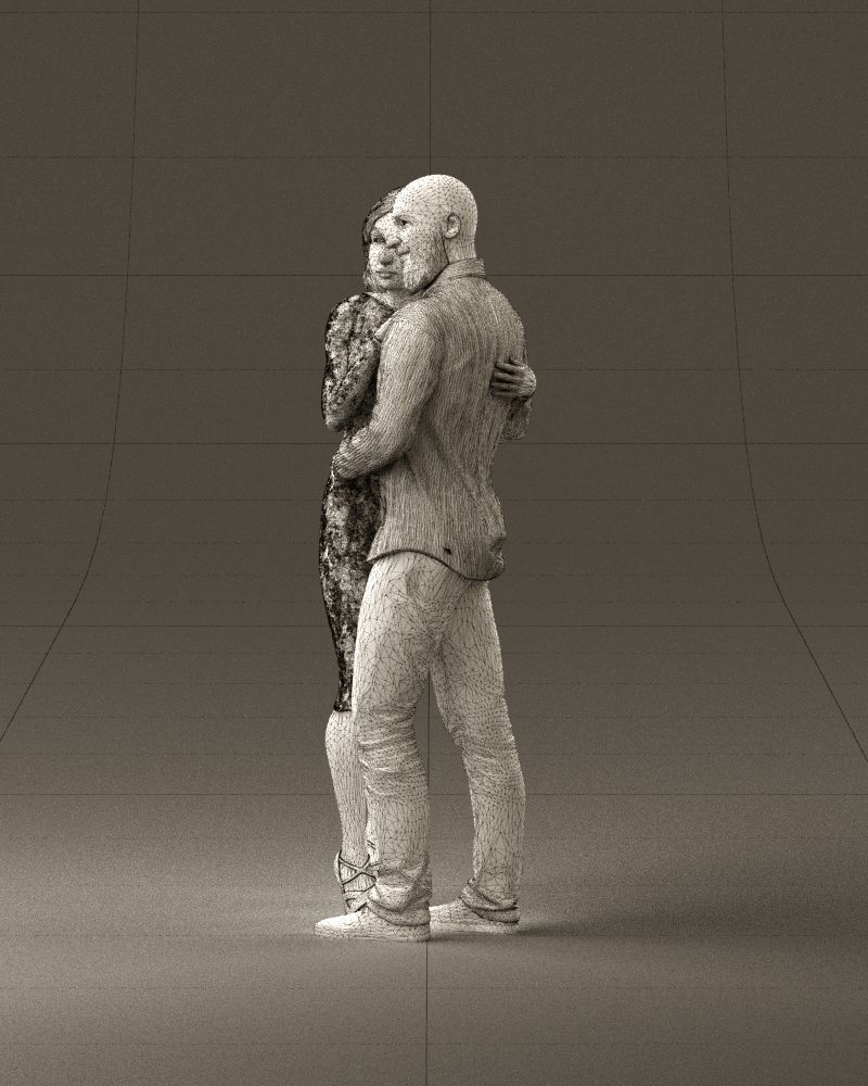 001051 man in white top blue pants and woman 3D Print Ready 3D print model_33