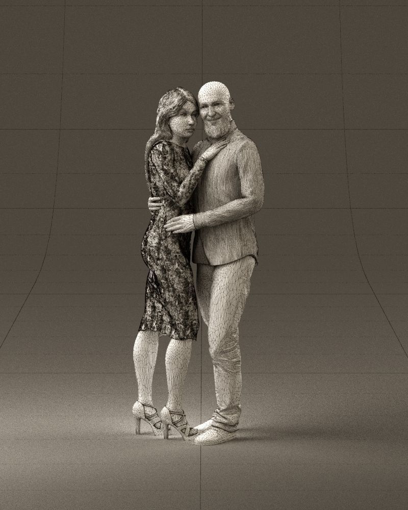 001051 man in white top blue pants and woman 3D Print Ready 3D print model_25