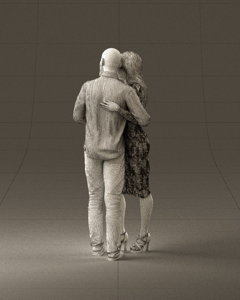 001051 man in white top blue pants and woman 3D Print Ready 3D print model_31