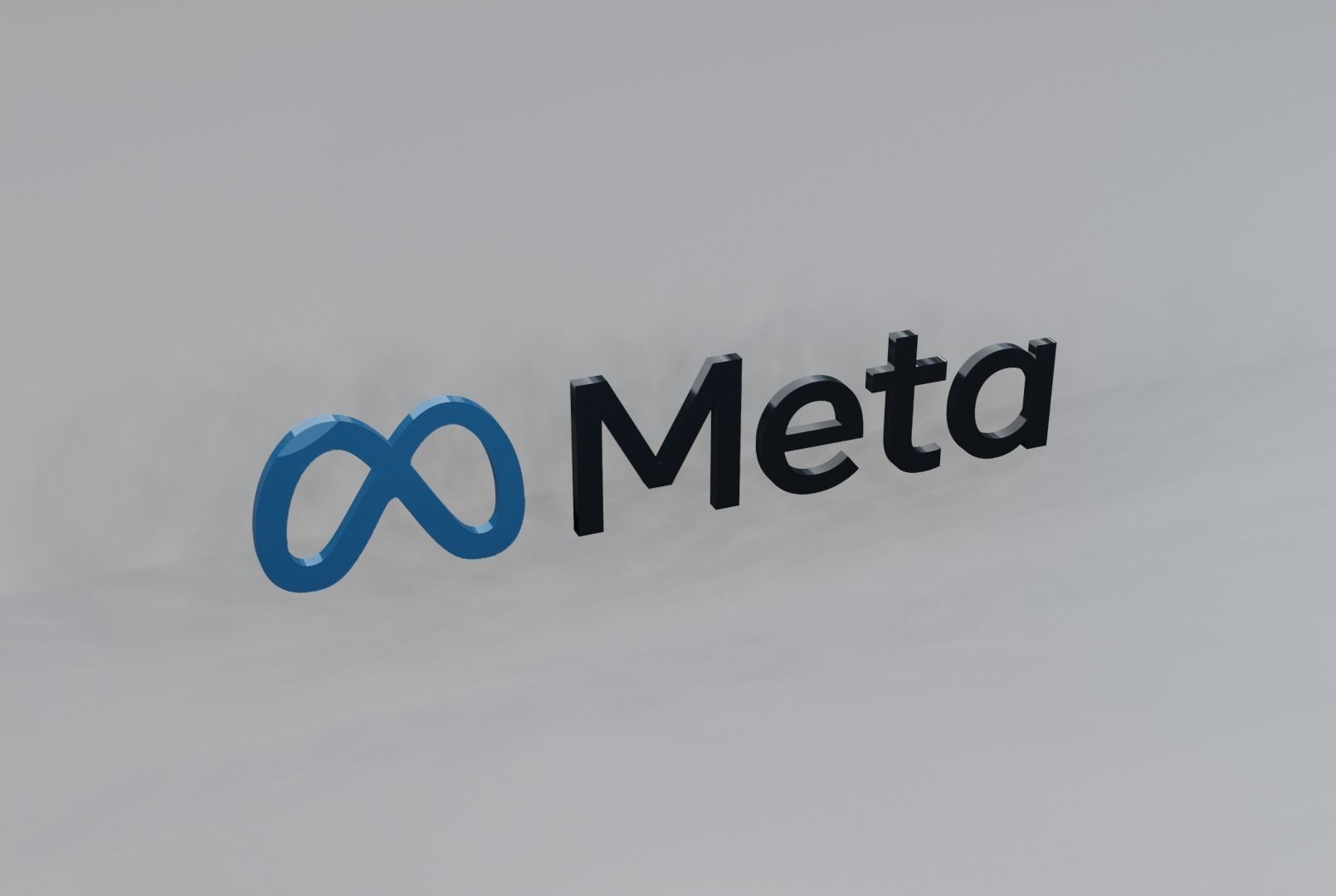 Meta 3D logo Low-poly 3D model_2