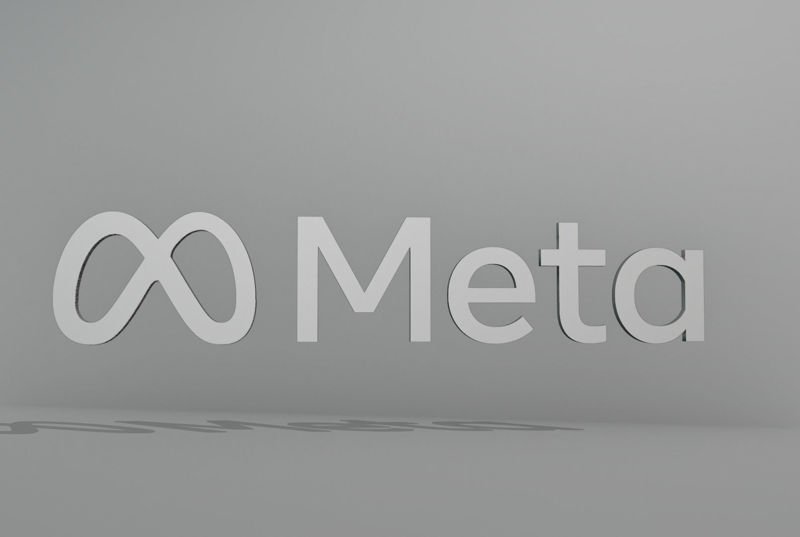 Meta 3D logo Low-poly 3D model_3