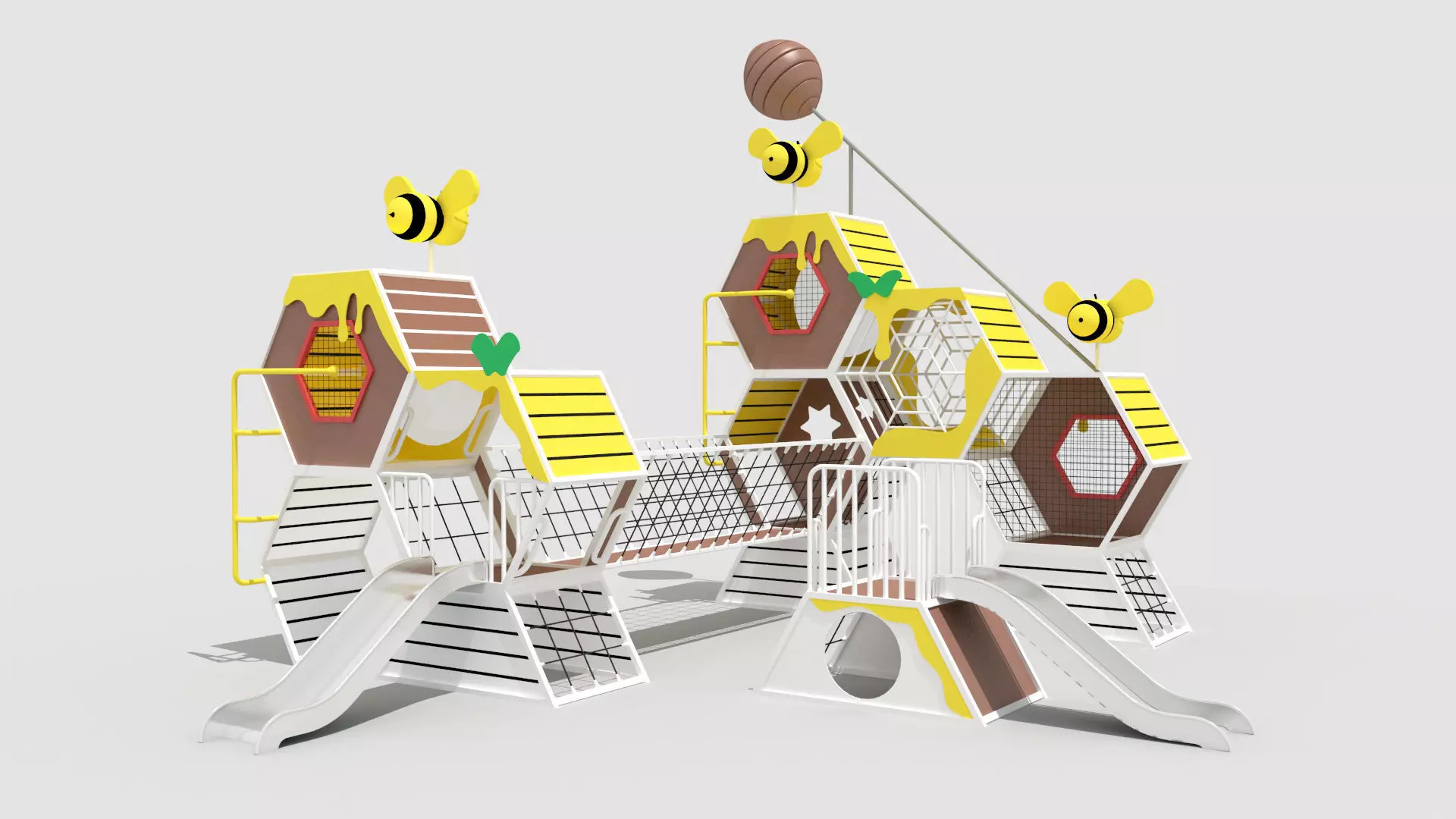 combine children honeycomb series play equipment 3D model_0