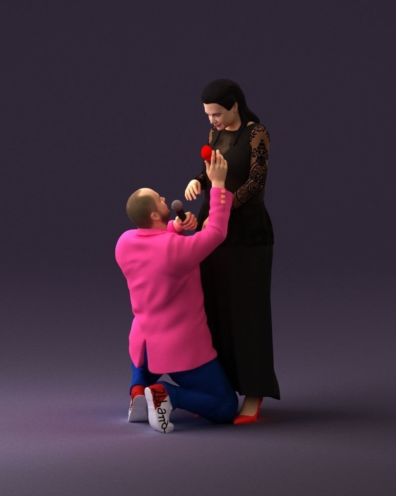 001059 man on knees making an offer of marriage 3D model_7