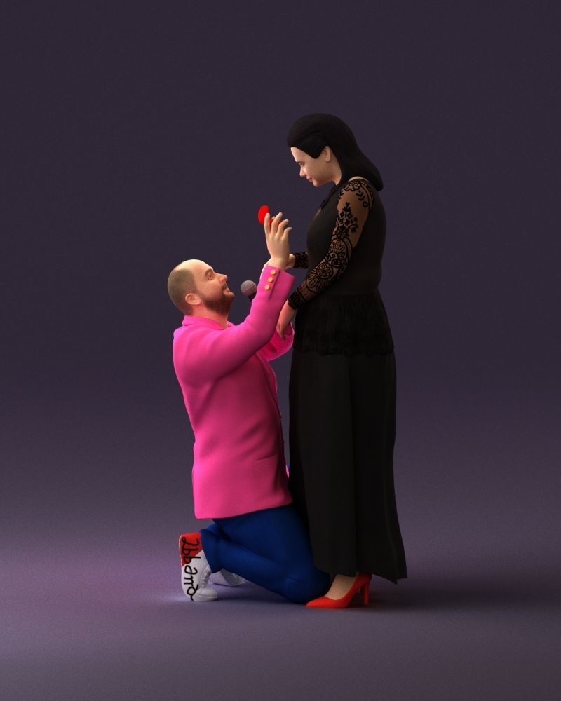 001059 man on knees making an offer of marriage 3D model_6