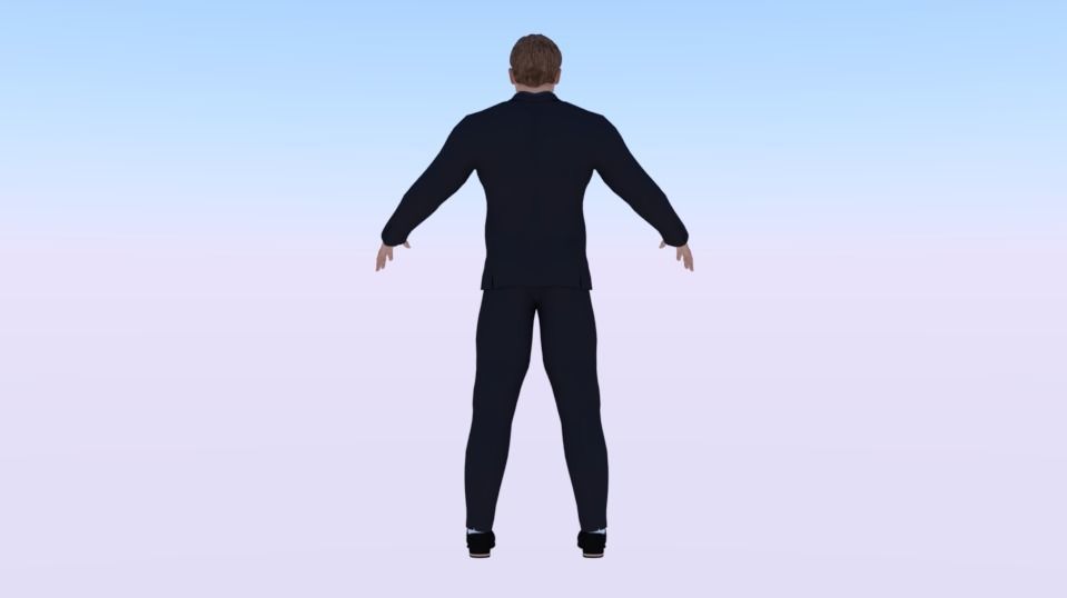 Businessman 05 Low-poly 3D model_2