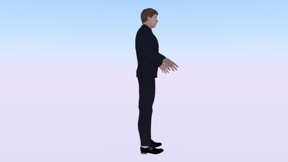 Businessman 05 Low-poly 3D model_1