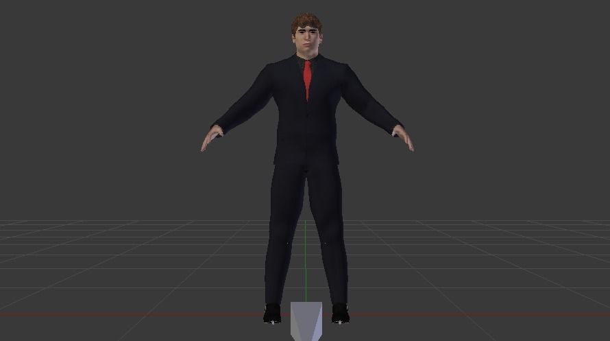 Businessman 05 Low-poly 3D model_8
