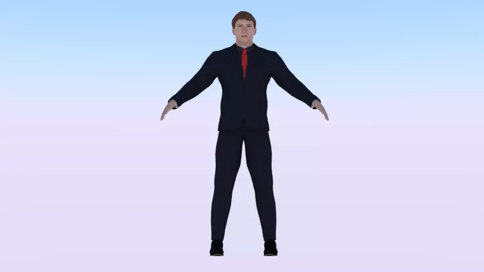 Businessman 05 Low-poly 3D model_0