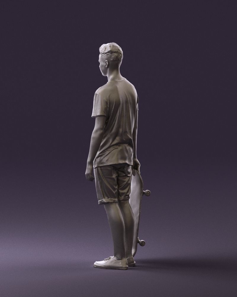 Junior with skateboard 0795 3D model_22